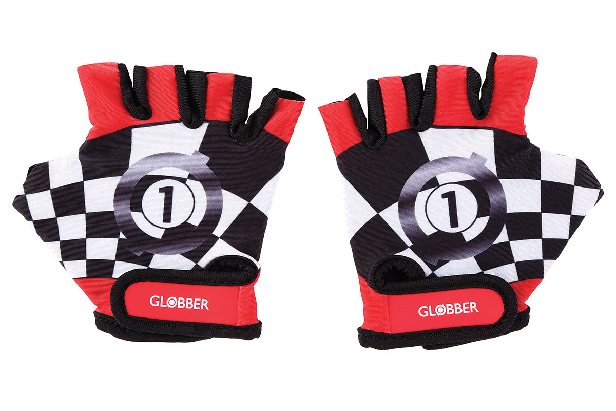 фото Globber перчатки globber, цвет черный-красный, ростовка xs