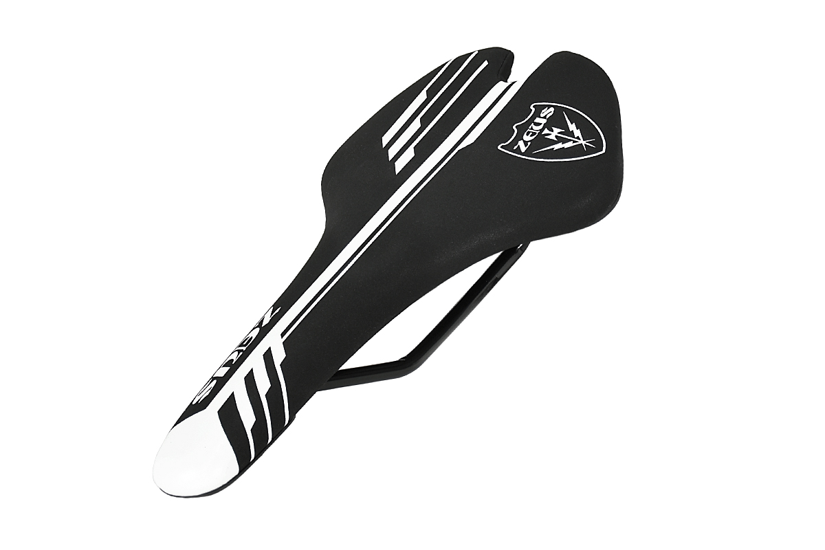фото Stels седло zeus z-1013 mtb sport, цвет черный-белый