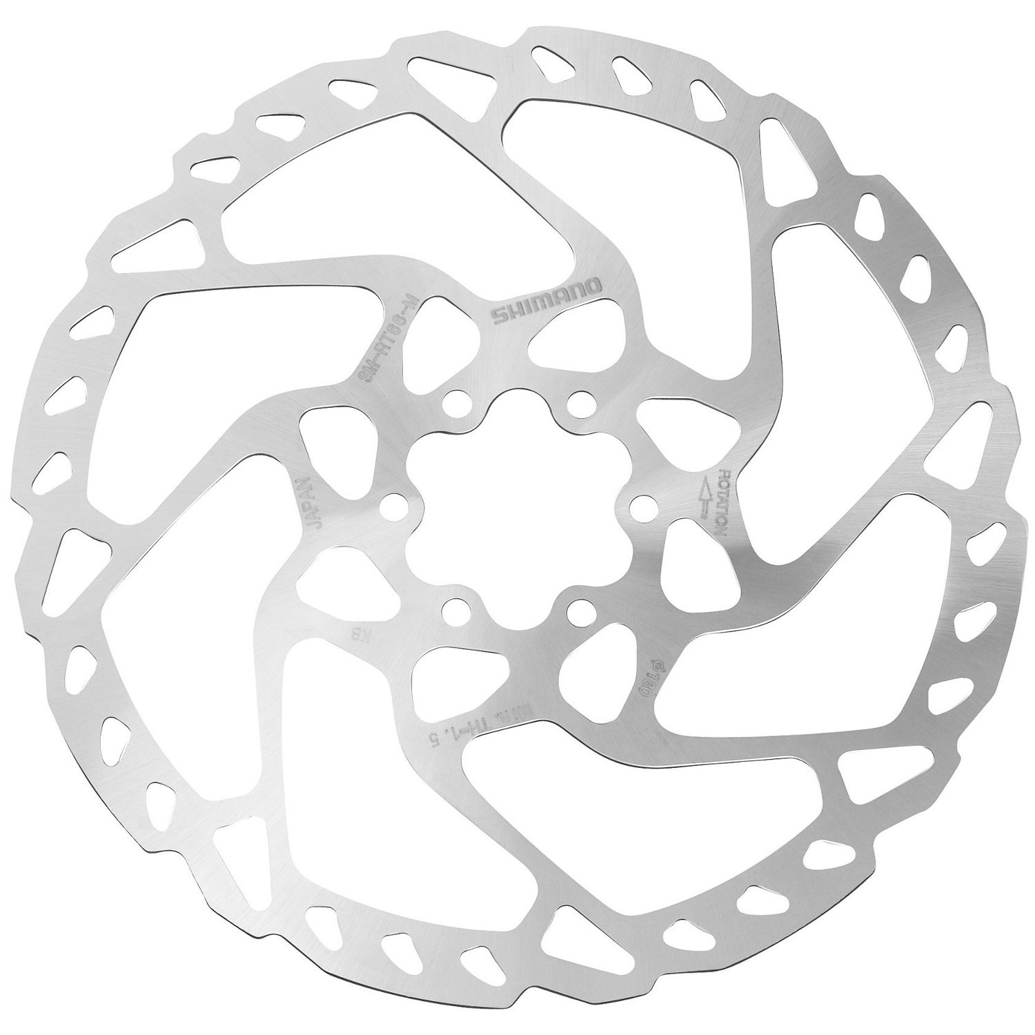 фото Shimano ротор диск. торм. shimano sm-rt66, 180мм, 6-болт, цвет серебристый