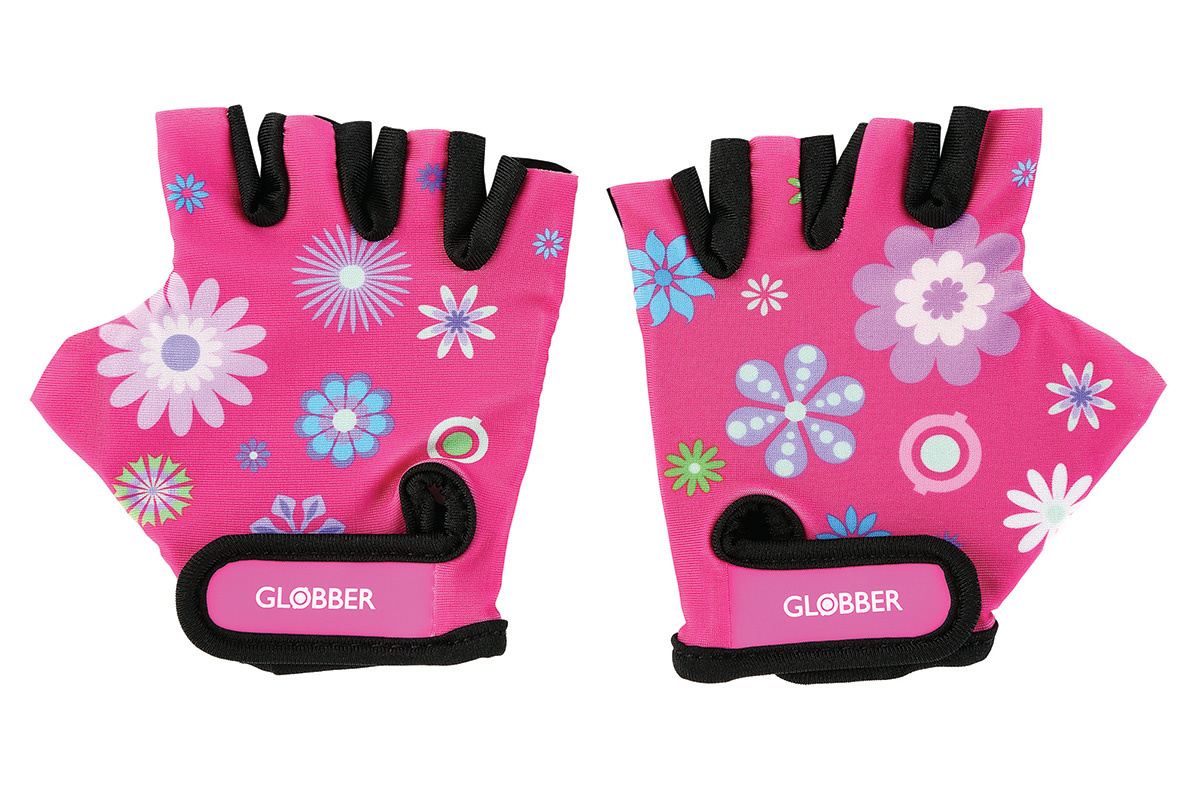 фото Globber перчатки globber, цвет розовый, ростовка xs