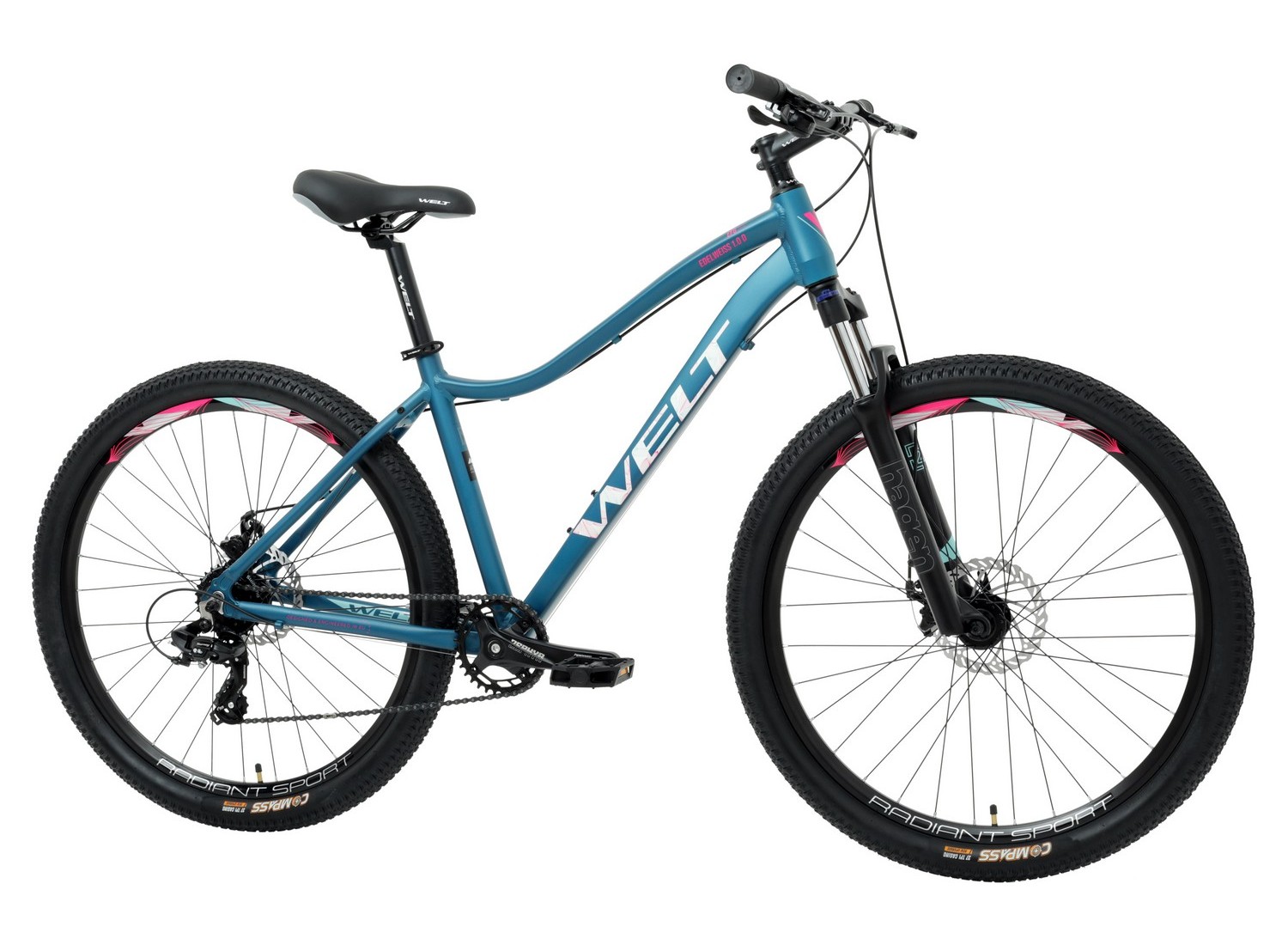 фото Женский велосипед welt edelweiss 1.0 d 27, год 2023, цвет синий, ростовка 15.5