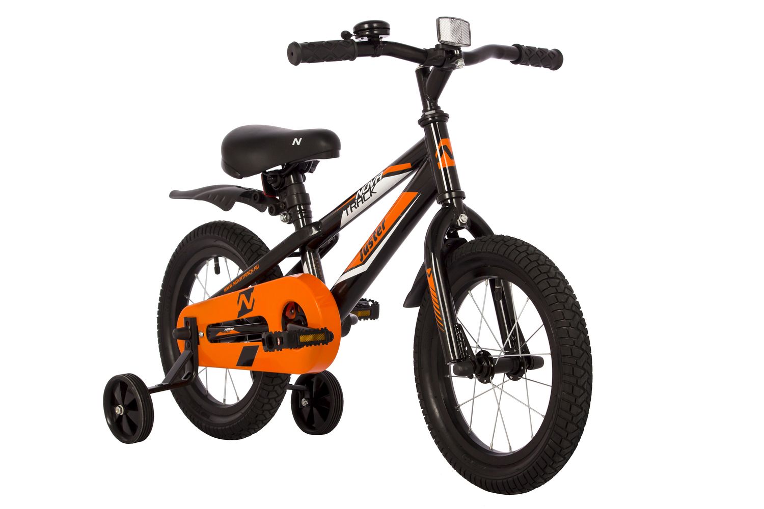фото Детский велосипед novatrack juster 14, год 2023, цвет черный