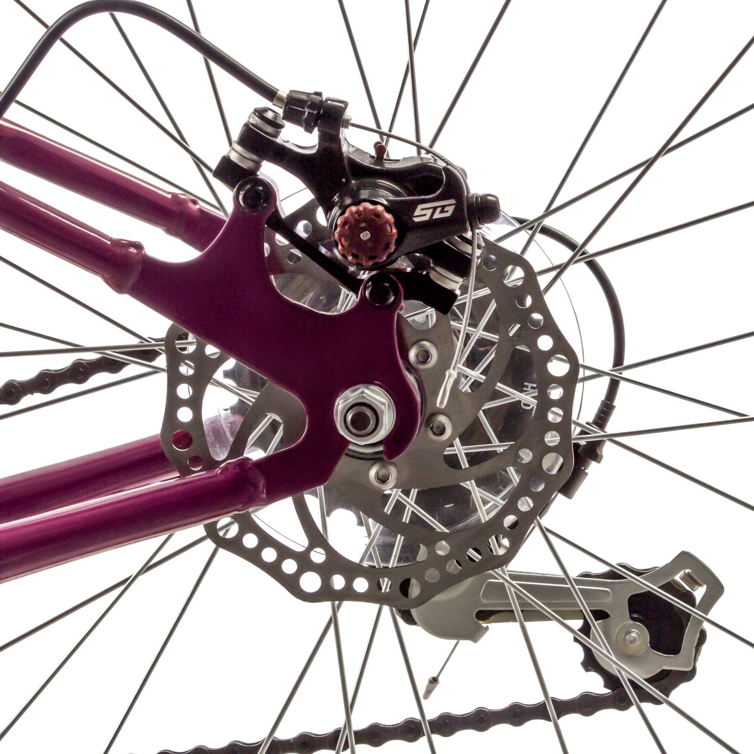 фото Подростковый велосипед novatrack jenny 24 pro disc, год 2023, цвет красный, ростовка 14