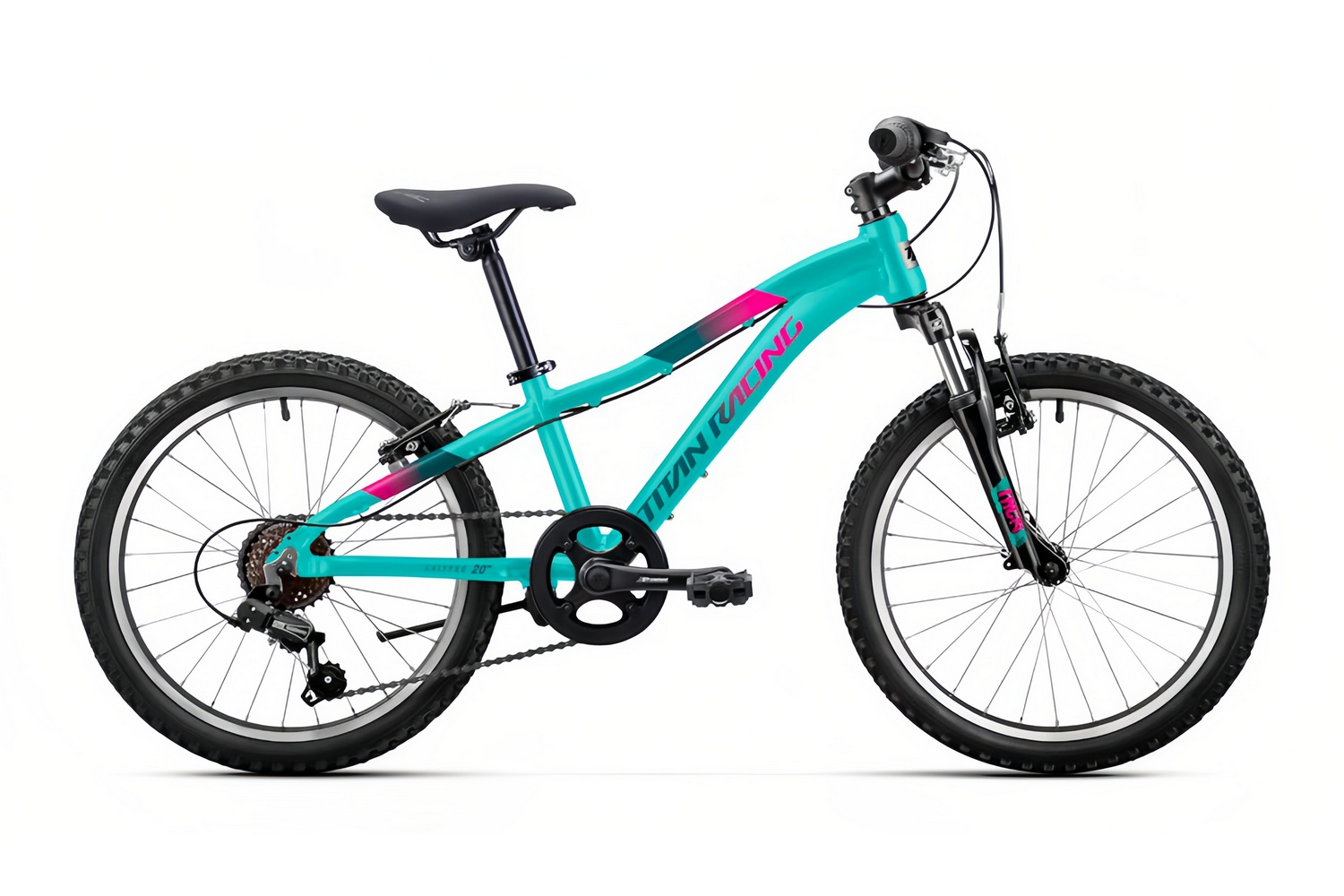 фото Детский велосипед titan racing calypso 20, год 2024, цвет розовый