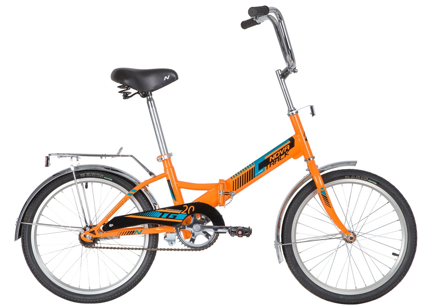 фото Складной велосипед novatrack tg-20 classic 1sp., год 2020, цвет оранжевый