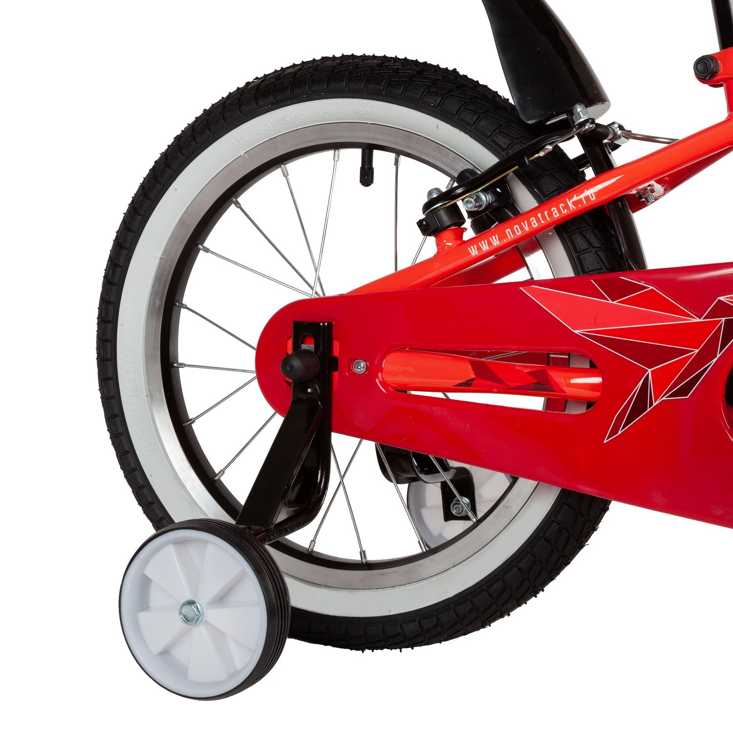 фото Детский велосипед novatrack calibri 16 v-brake, год 2022, цвет оранжевый