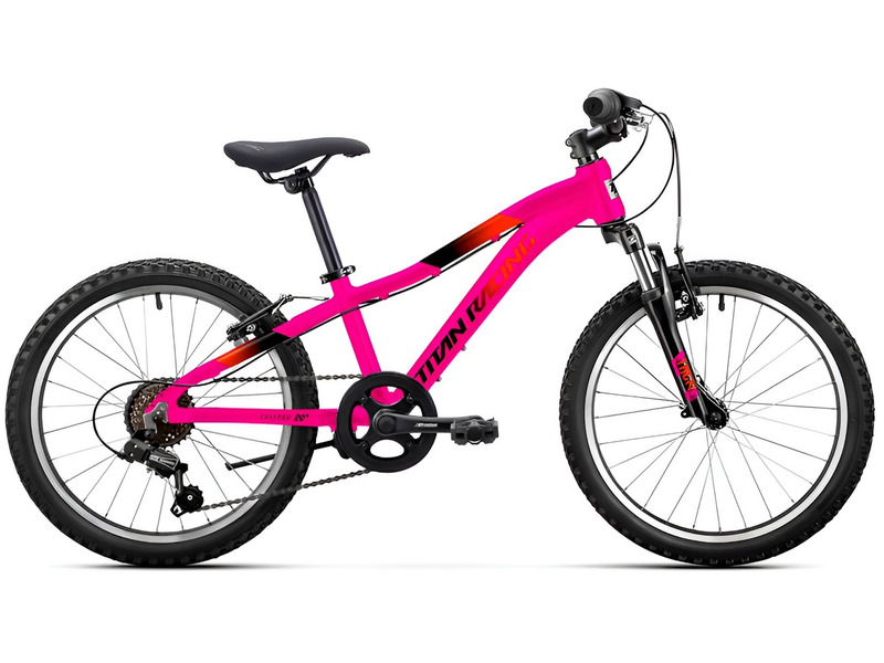 фото Детский велосипед titan racing calypso 20, год 2024, цвет розовый