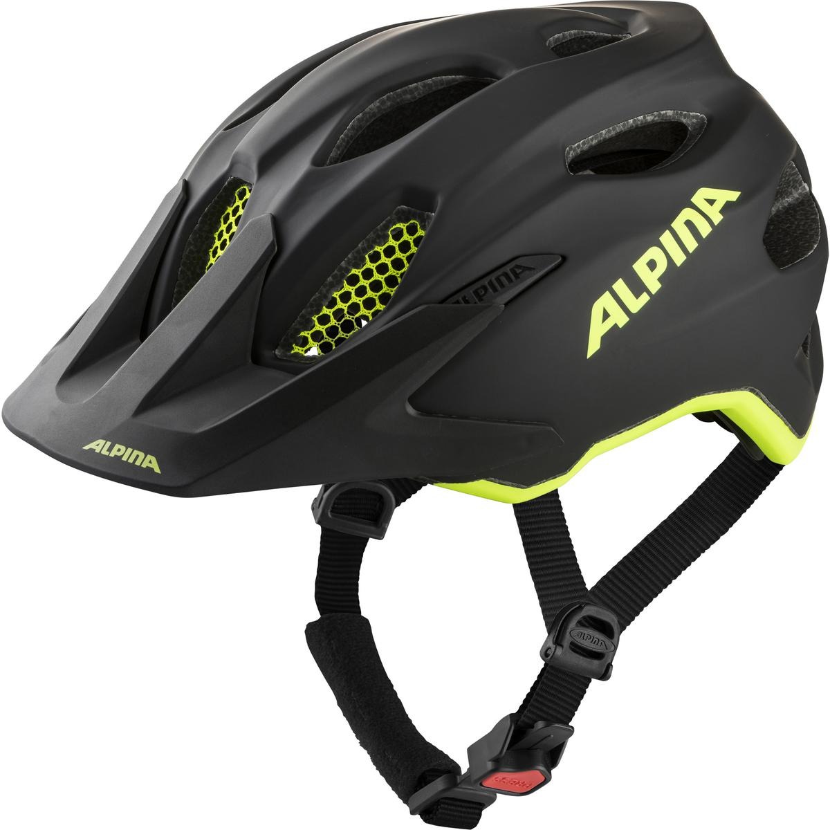 Alpina Велошлем Alpina Carapax Jr. Flash Black/Neon Yellow Matt, цвет Черный-Желтый, ростовка 51-56см