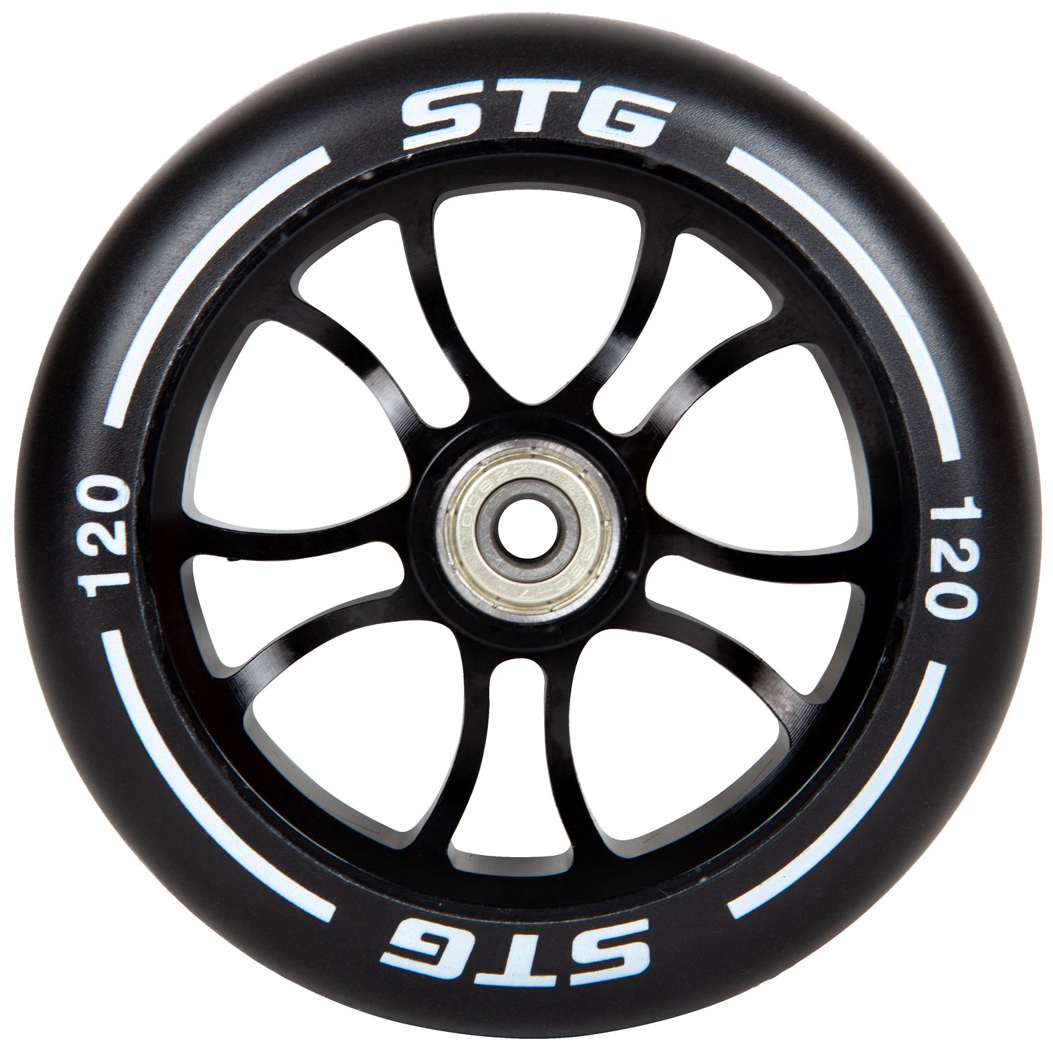 Stinger Колесо STG PU 120mm, для трюковых самокатов, с алюминиевым ободом (X105170), цвет Черный