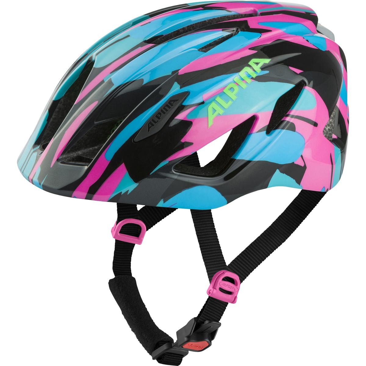 Alpina Велошлем Alpina Pico Flash Neon/Blue Pink Gloss, цвет Синий-Розовый, ростовка 50-55см
