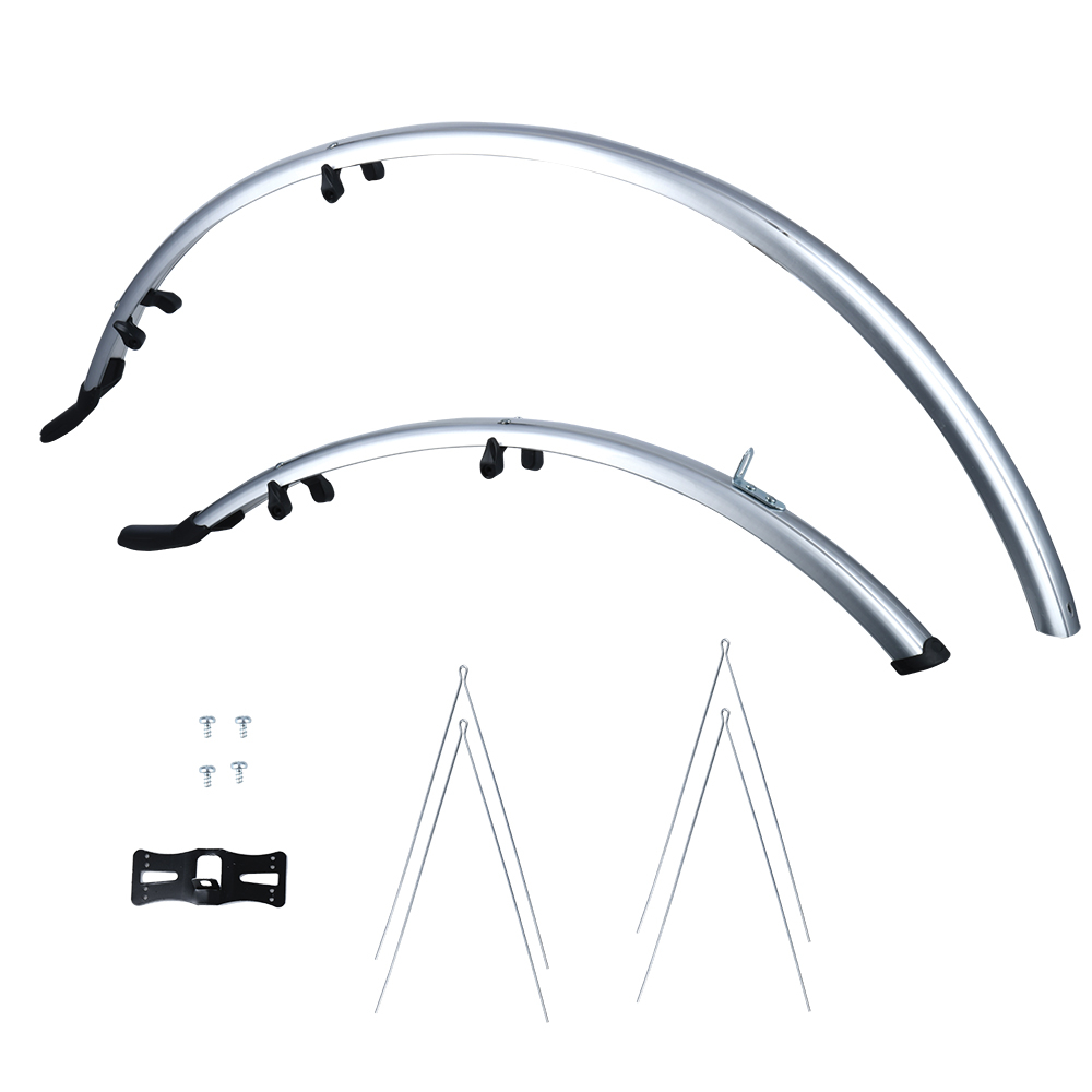 Oxford Комплект крыльев Oxford 700c/27ʺ Std Wide 41mm Mudguards (MG15/8), цвет Серебристый