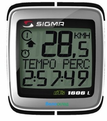 Велокомпьютер Sigma BC-1606L+DTS+Cadence Topline