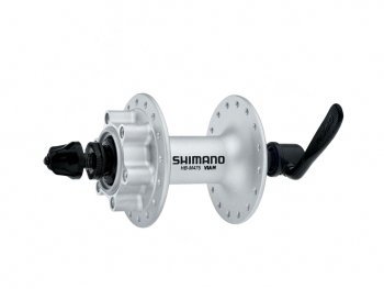 Втулка передняя Shimano, HB-M475, 36 отв, 6-болт, QR, сереб.