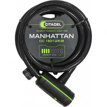 Велозамок Citadel Manhattan CC 1800/12 трос, ключ