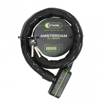 Велозамок Citadel Amsterdam CA 150/25/K трос, ключ