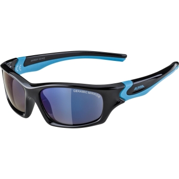 Велоочки Alpina Flexxy Teen Black-Cyan Gloss/Blue Mirror Cat.3 (A8496331)