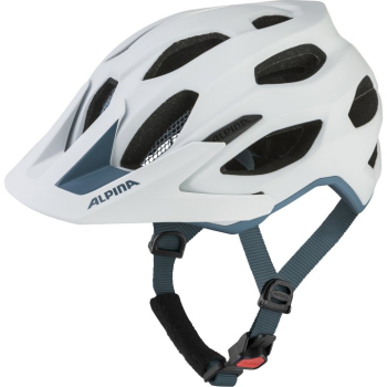 Велошлем Alpina Carapax 2.0 White Pebble/Blue Matt