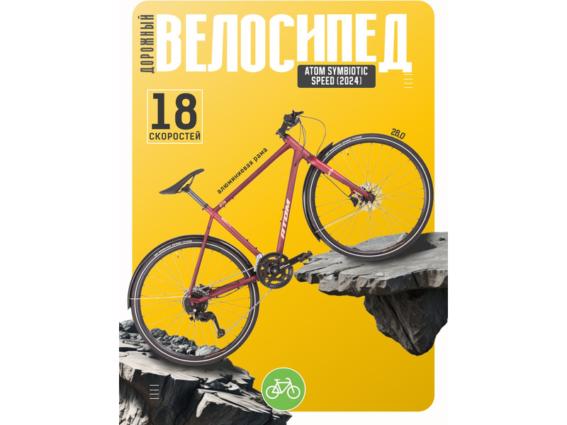 Фото Велосипед мужской Atom Symbiotic Speed 2024