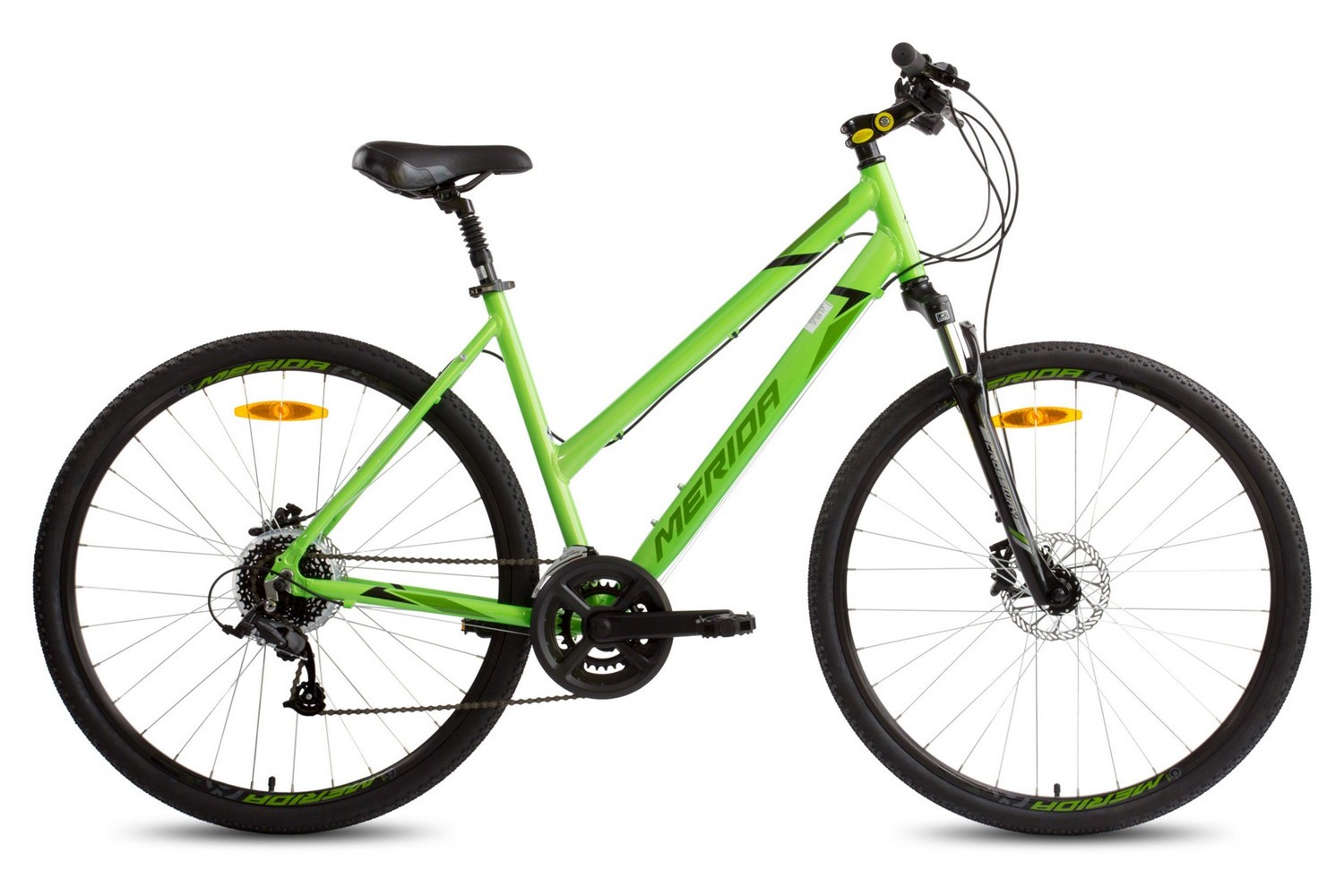 Женский велосипед Merida Crossway 10 Lady, год 2022, цвет Зеленый-Черный, ростовка 21