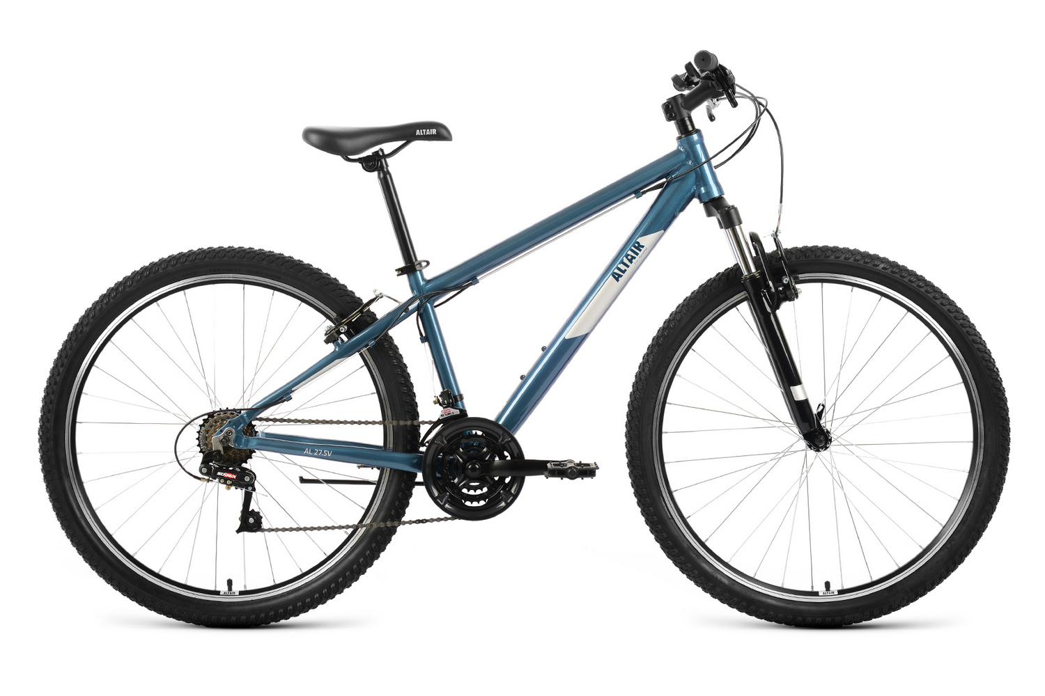 Горный велосипед Altair AL 27.5 V FR, год 2022, цвет Синий-Серебристый, ростовка 19