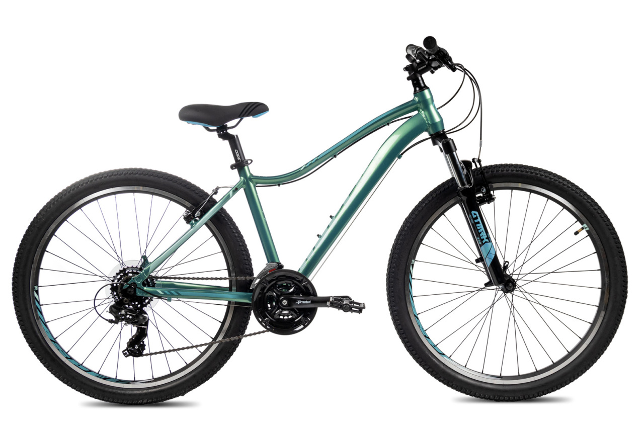 Женский велосипед Aspect Oasis, год 2023, цвет Синий-Зеленый, ростовка 14.5