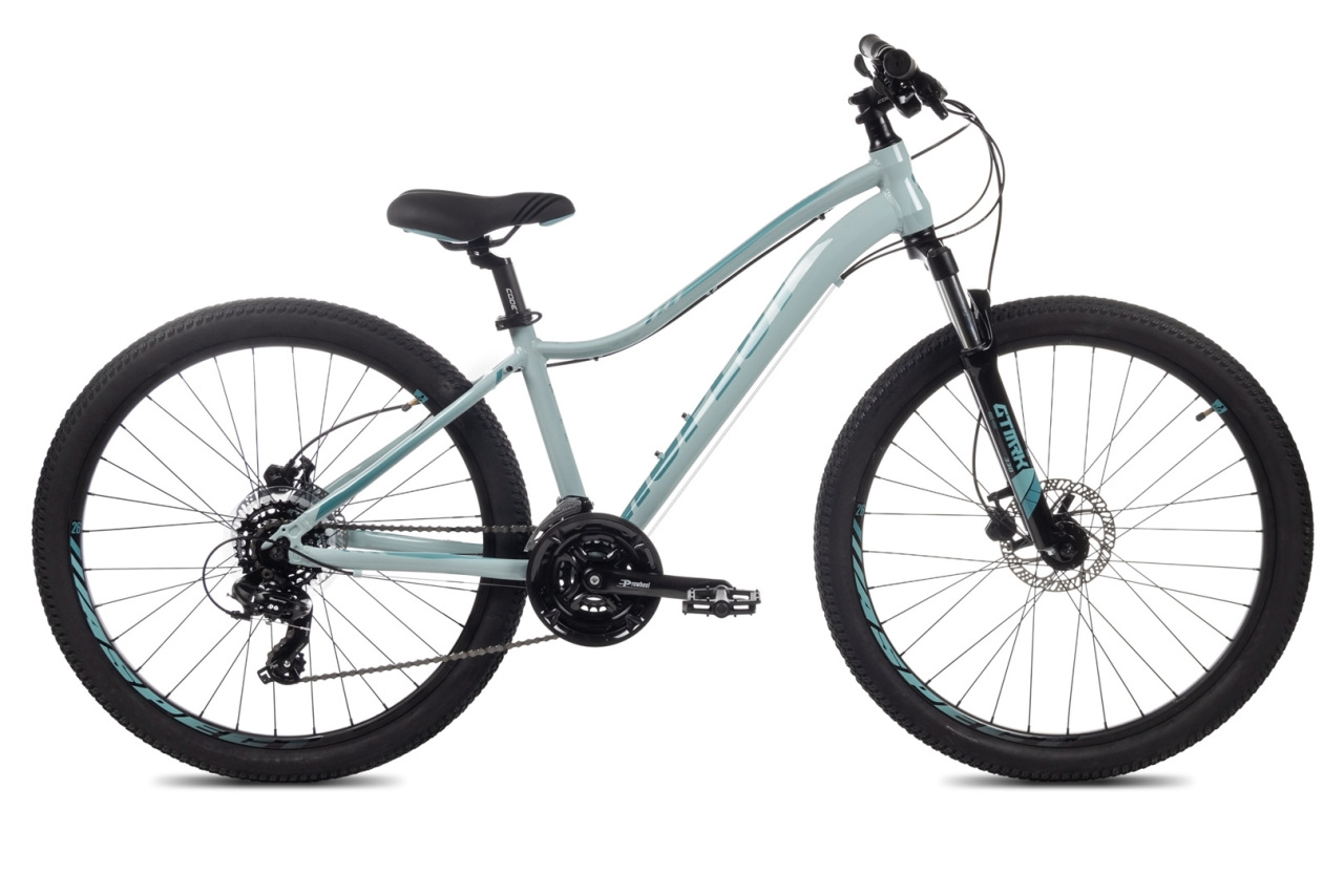 Женский велосипед Aspect Oasis HD, год 2023, цвет Зеленый-Черный, ростовка 14.5