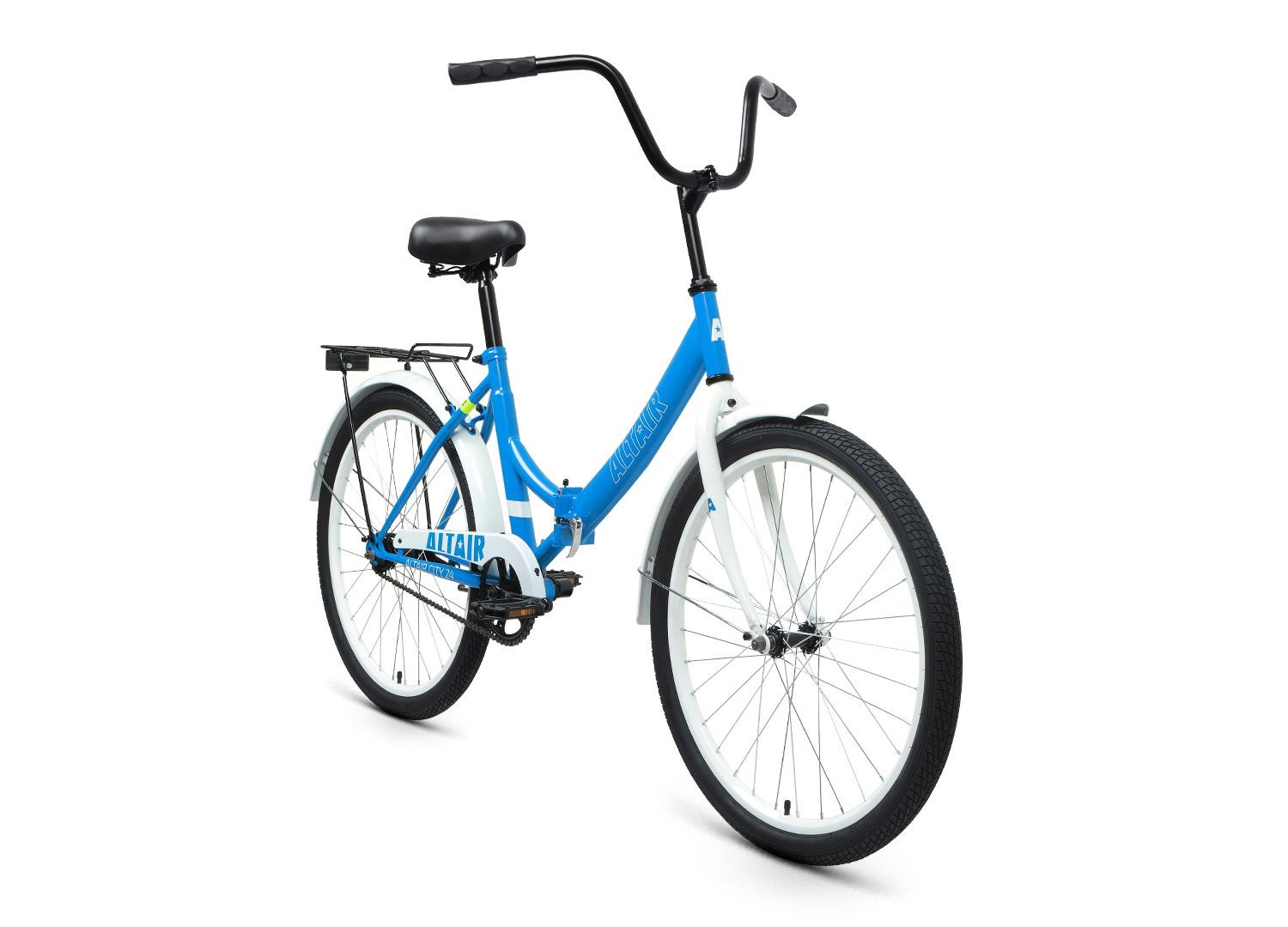 Складной велосипед Altair City 24 FR, год 2023, цвет Голубой-Зеленый, ростовка 16