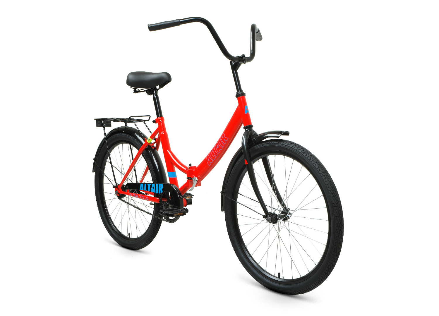 Складной велосипед Altair City 24 FR, год 2023, цвет Голубой-Зеленый, ростовка 16