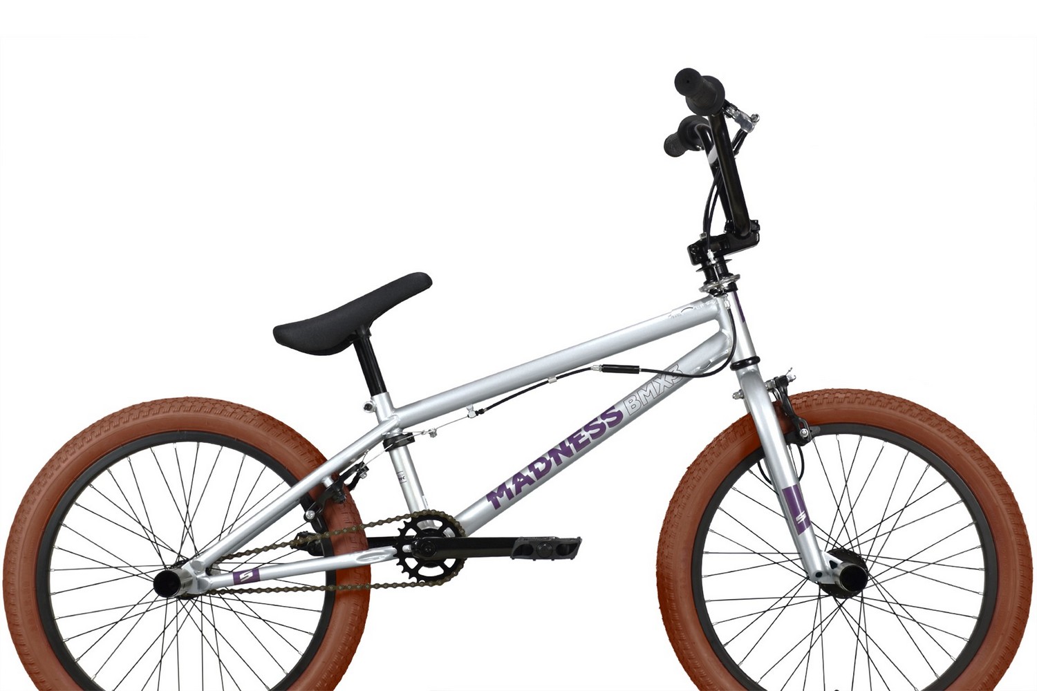 Экстремальный велосипед Stark Madness BMX 3, год 2023, цвет Серебристый-Фиолетовый, ростовка 9
