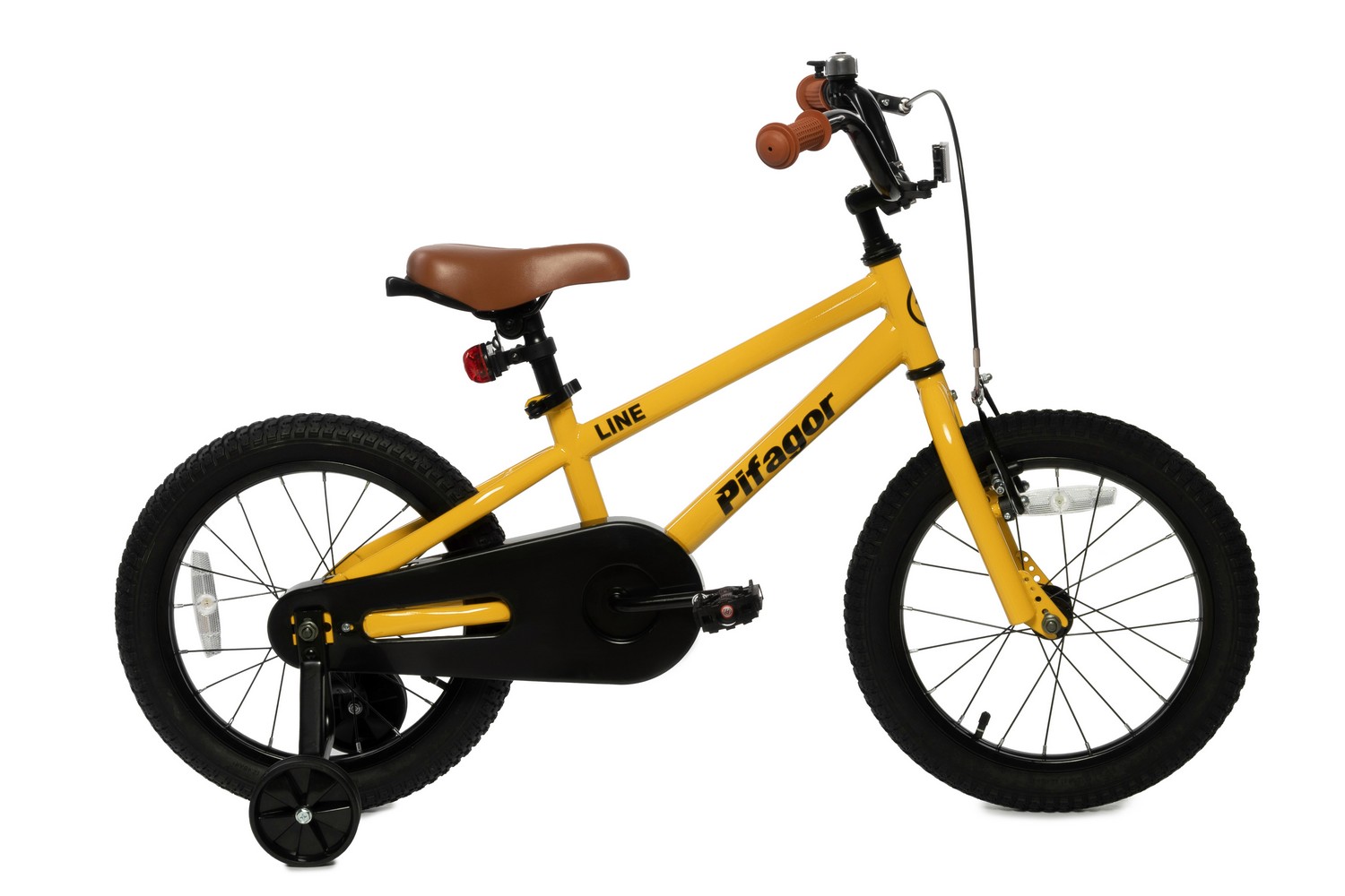 Детский велосипед Pifagor Line 16, год 2023, цвет Желтый