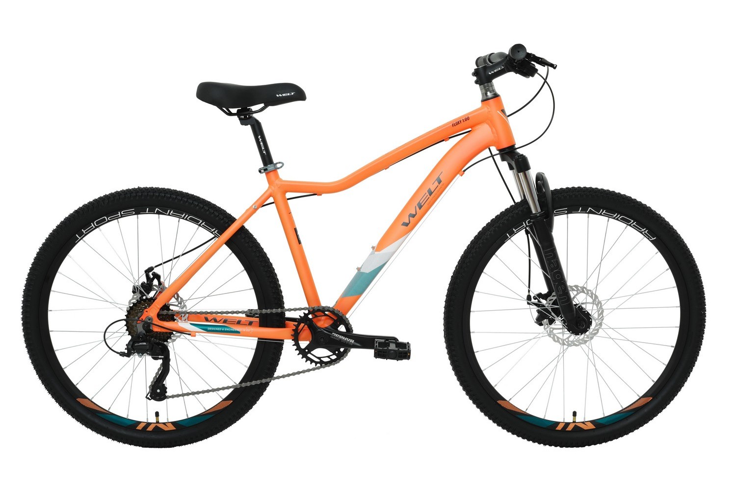 Женский велосипед Welt Floxy 1.0 D 26, год 2023, цвет Оранжевый, ростовка 15