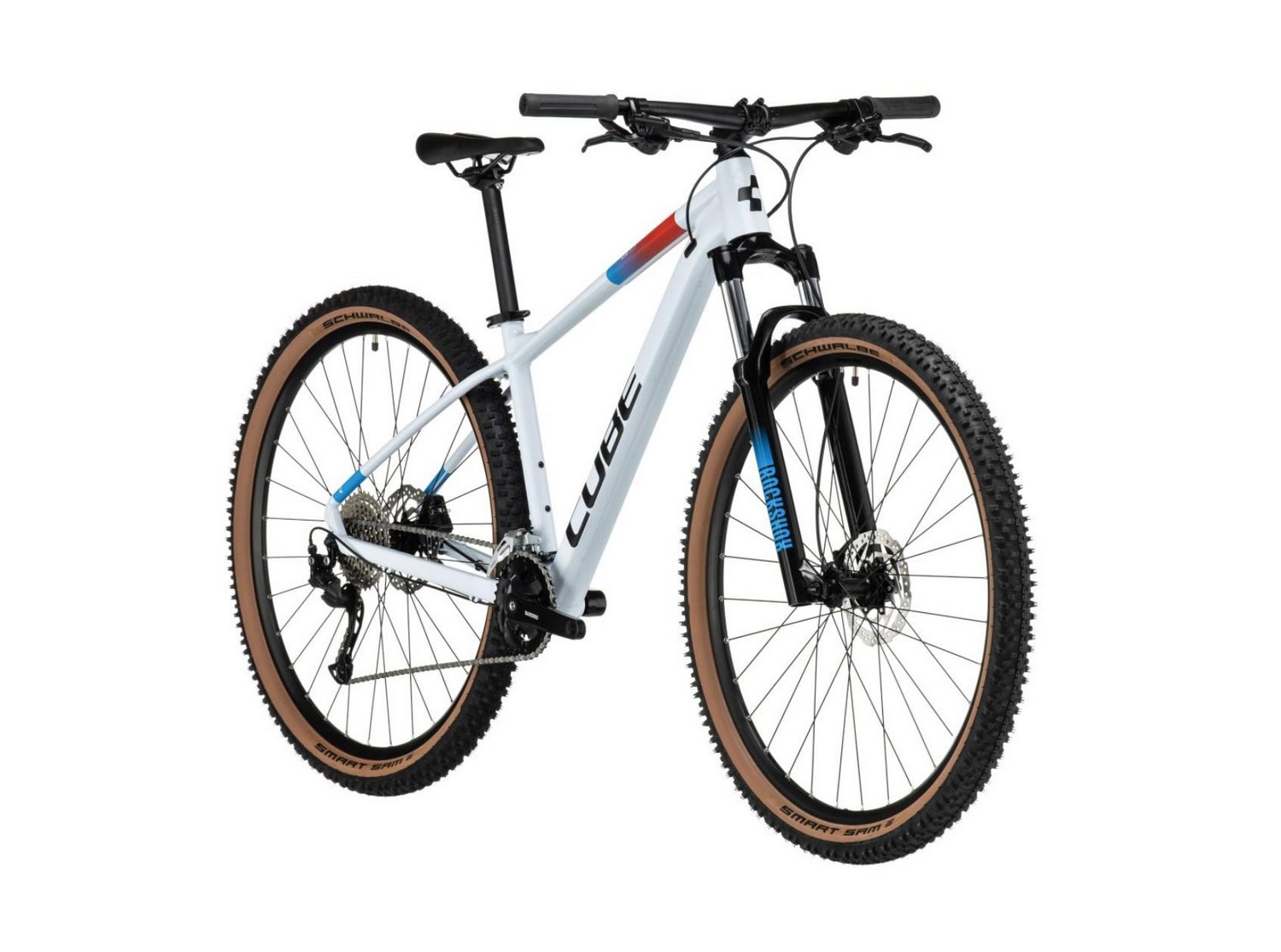 Горный велосипед Cube Aim SLX 29, год 2023, цвет Белый-Синий, ростовка 18