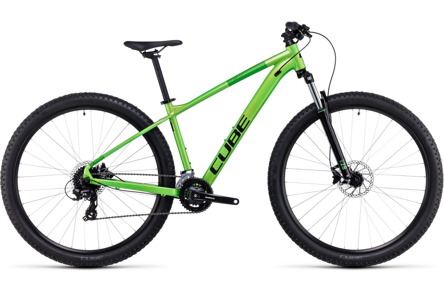 Горный велосипед Cube Aim 29, год 2023, цвет Зеленый-Черный, ростовка 20