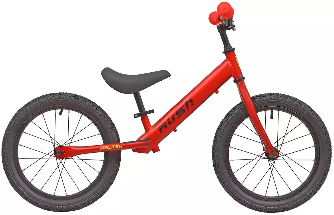 Детский велосипед Rush Hour Walker 16, год 2023, цвет Красный