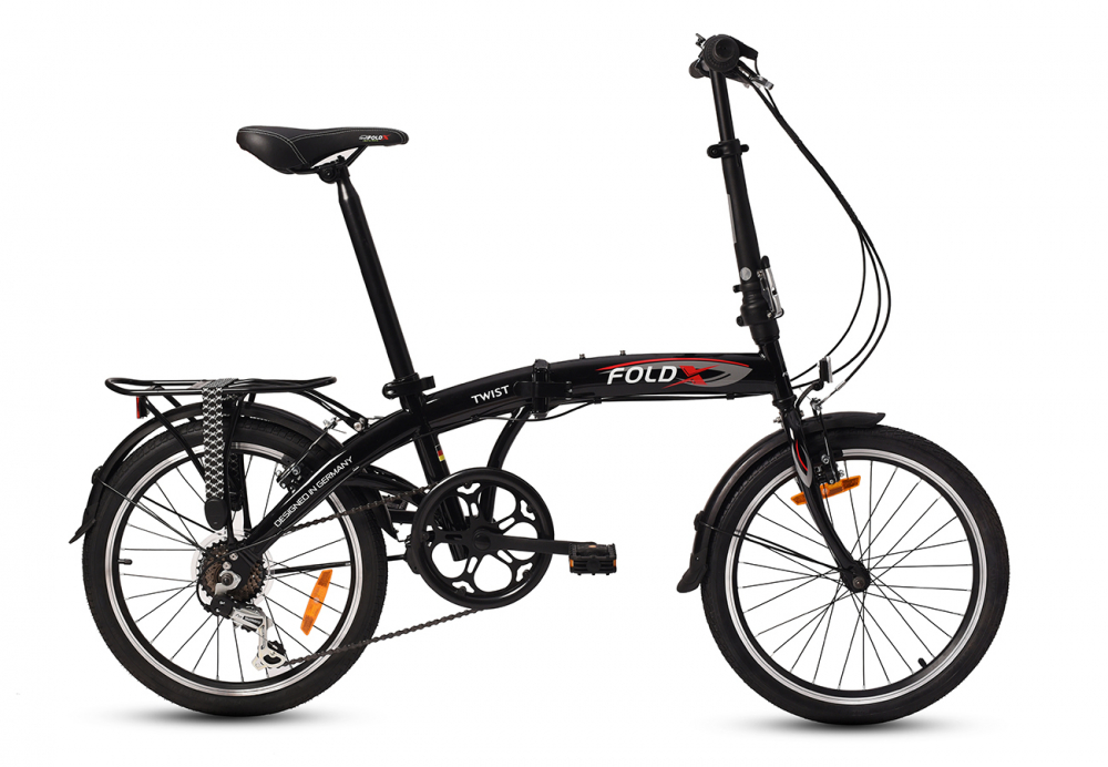 Складной велосипед Foldx FoldX Twist, год 2023, цвет Черный