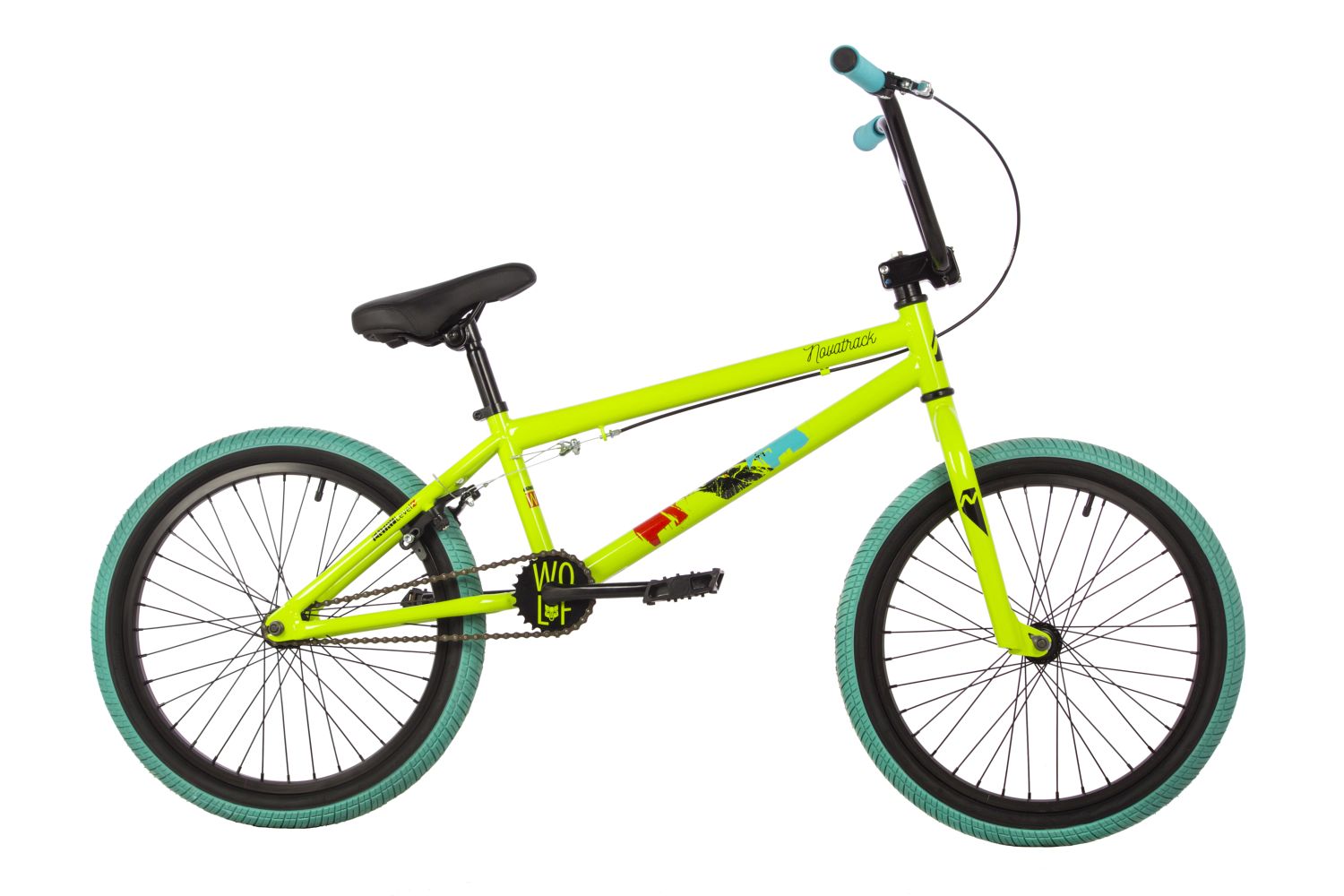 Экстремальный велосипед Novatrack BMX Wolf, год 2023, цвет Зеленый, ростовка 10