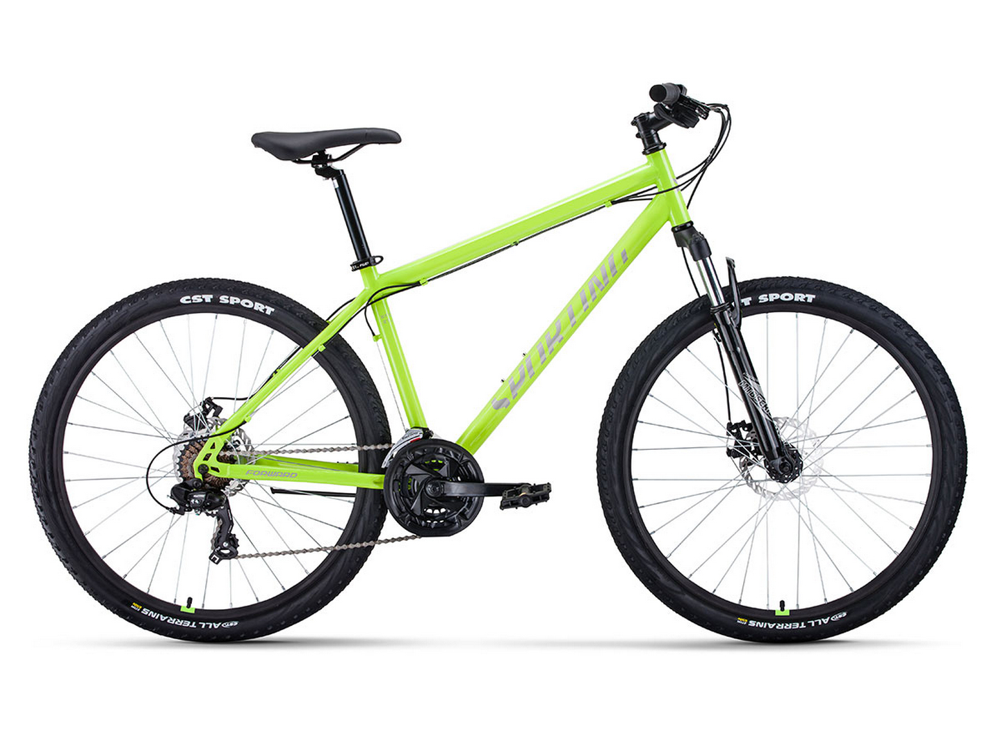 Горный велосипед Forward Sporting 27.5 2.0 D, год 2023, цвет Зеленый-Серебристый, ростовка 17