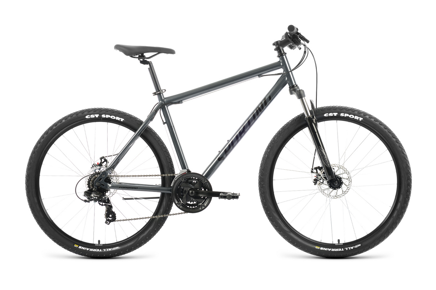 Горный велосипед Forward Sporting 27.5 2.0 D FR, год 2023, цвет Серебристый-Черный, ростовка 17