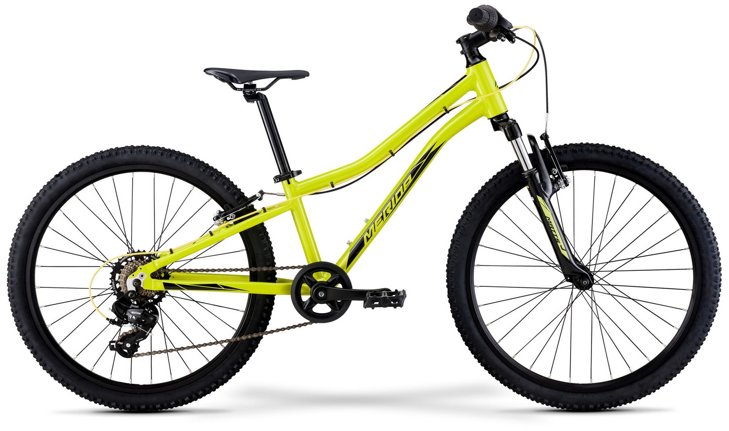Подростковый велосипед Merida Matts J.24 Eco, год 2023, цвет Желтый-Черный
