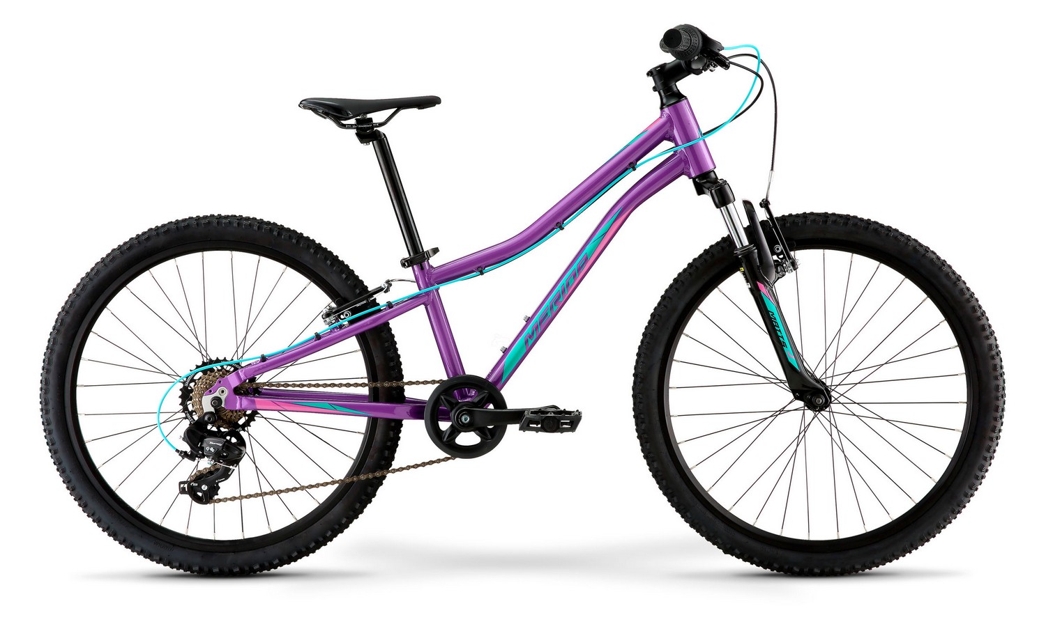 Подростковый велосипед Merida Matts J.24 Eco, год 2023, цвет Фиолетовый-Зеленый