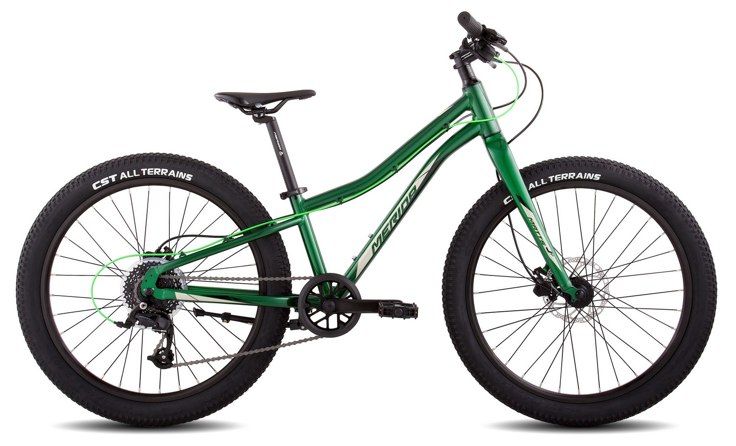 Подростковый велосипед Merida Matts J.24+ Pro, год 2023, цвет Зеленый-Черный
