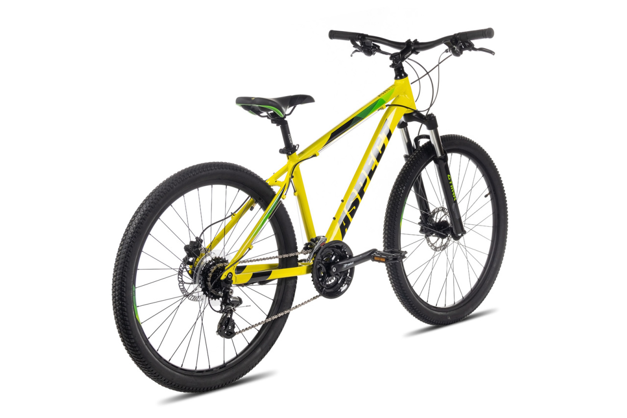 Горный велосипед Aspect Nickel 26, год 2023, цвет Серебристый-Зеленый, ростовка 16