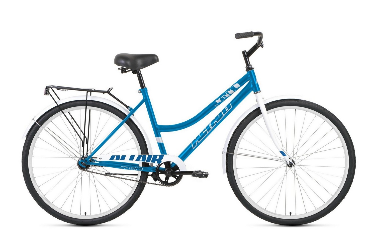 Дорожный велосипед Altair City 28 low, год 2023, цвет Голубой-Белый, ростовка 19