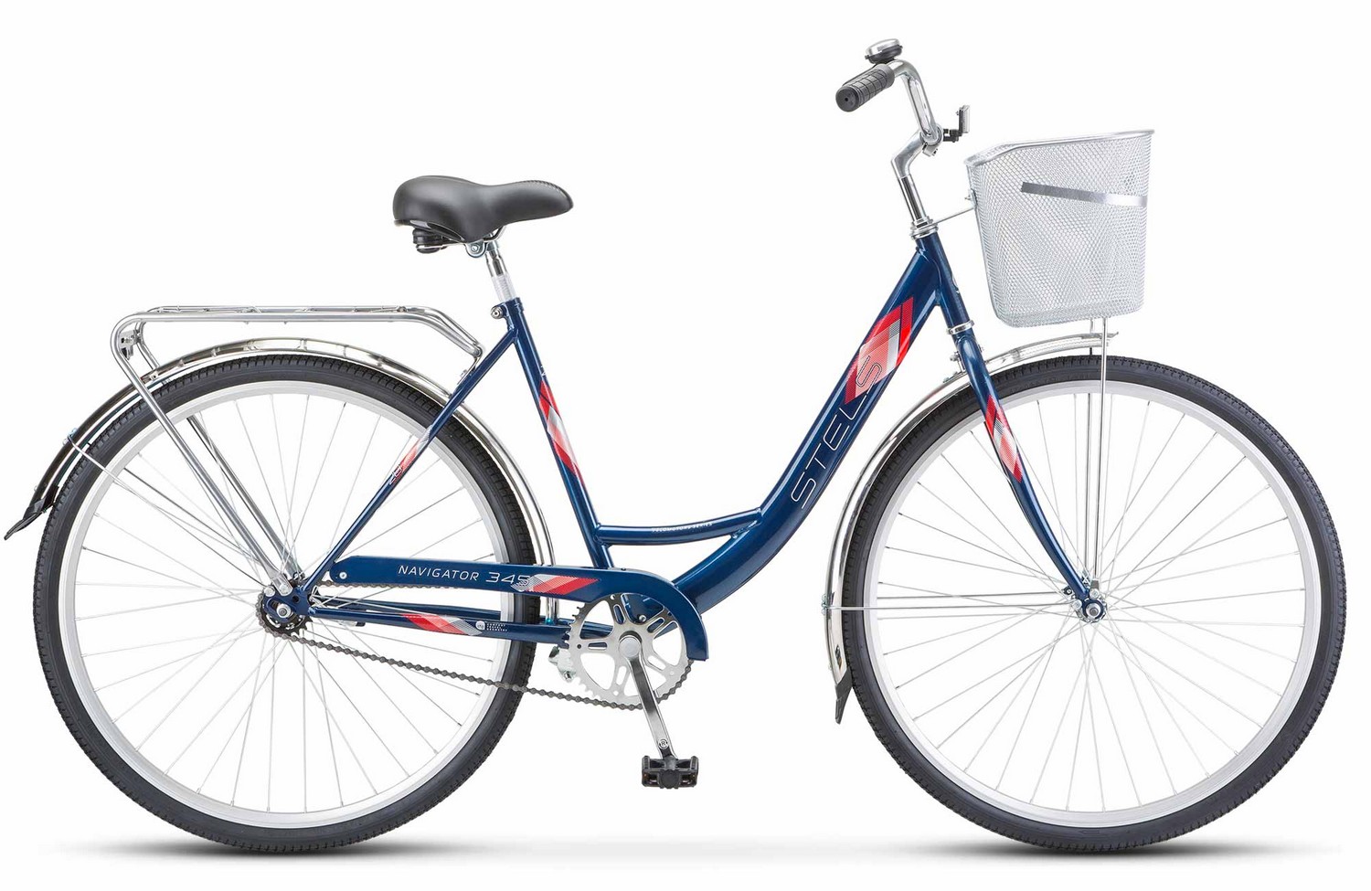 Женский велосипед Stels Navigator 345 C 28 Z010, год 2023, цвет Синий, ростовка 20