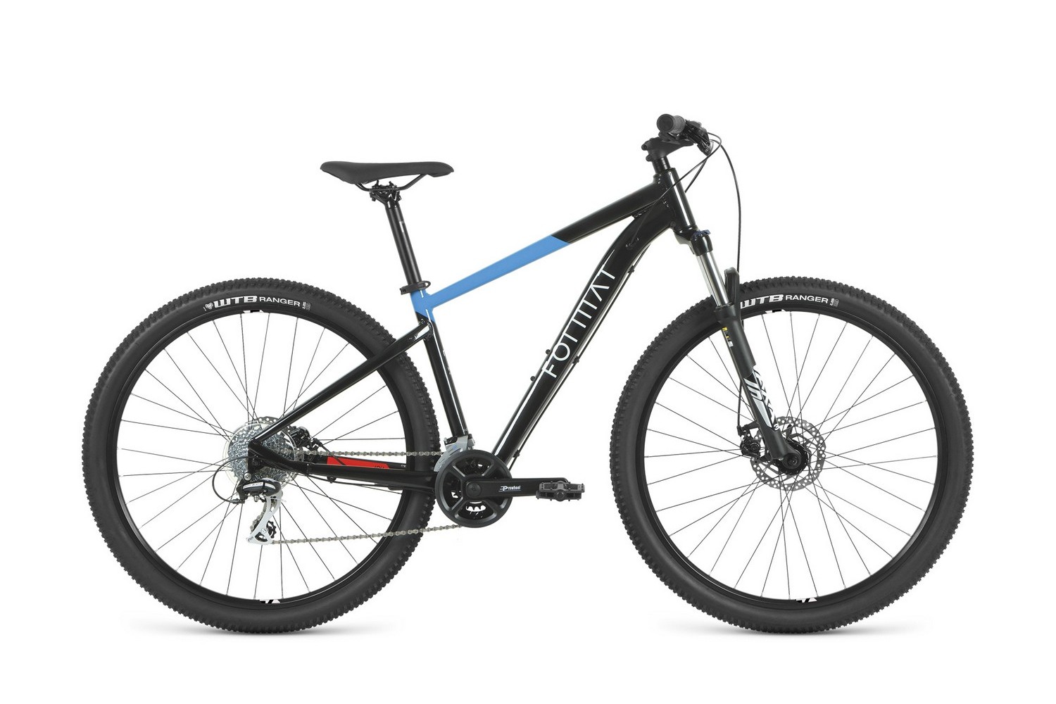 Горный велосипед Format 1414 29, год 2023, цвет Черный-Синий, ростовка 19