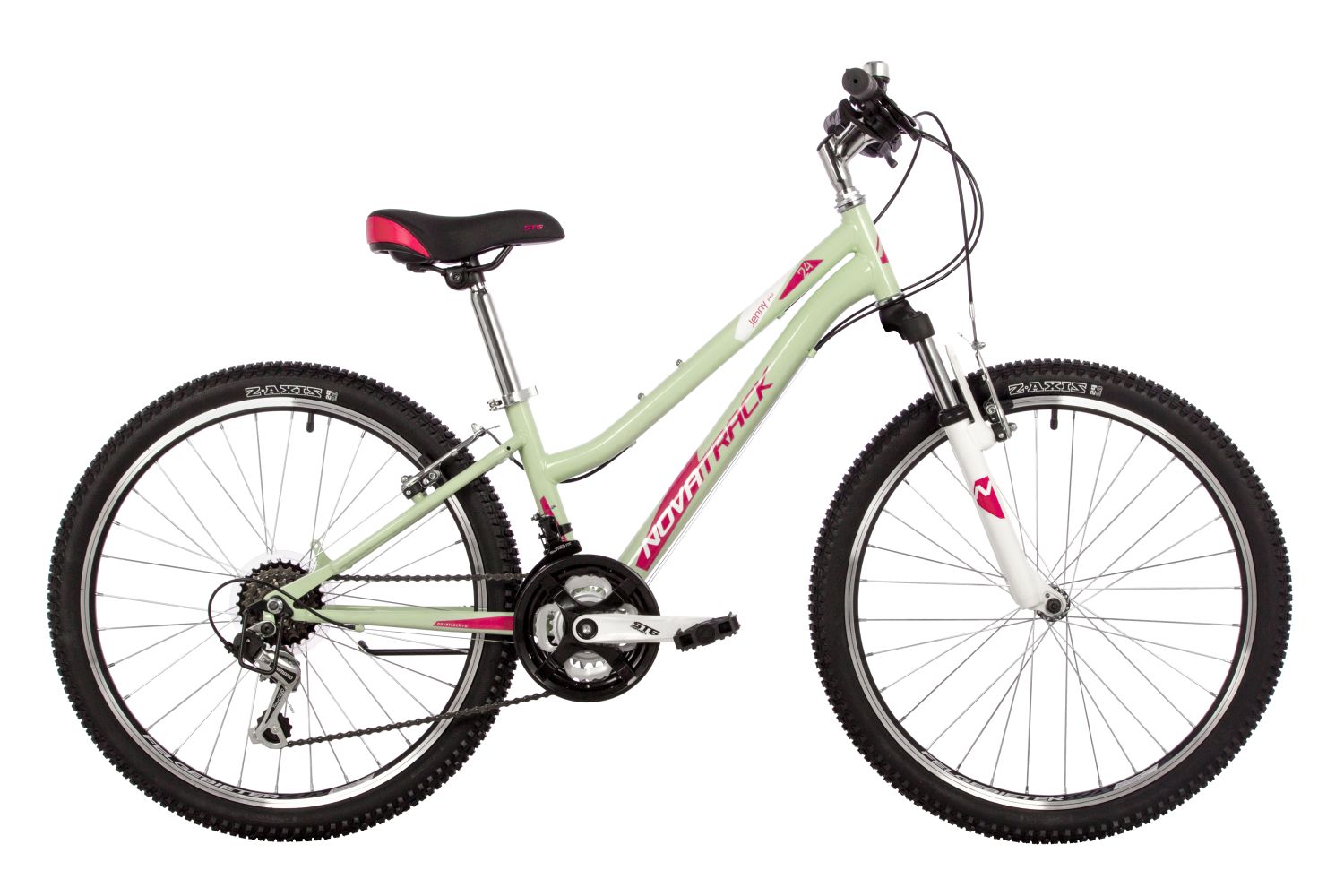  Подростковый велосипед Novatrack Jenny 24 Pro, год 2023, цвет Зеленый, ростовка 12
