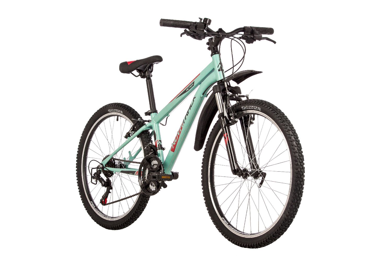 Подростковый велосипед Novatrack Action 24, год 2023, цвет Зеленый-Голубой, ростовка 12