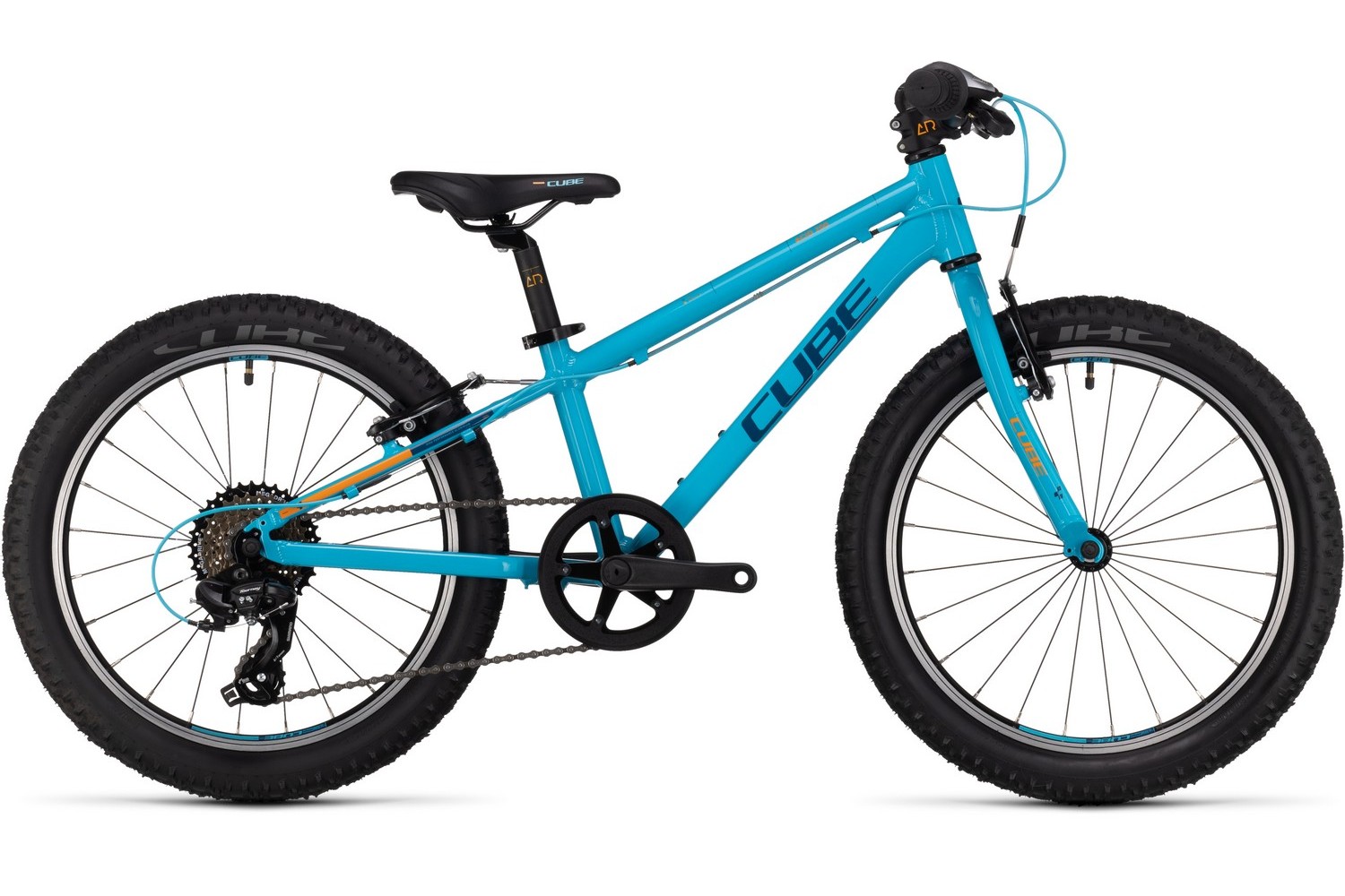 Детский велосипед Cube Acid 200, год 2023, цвет Синий-Оранжевый