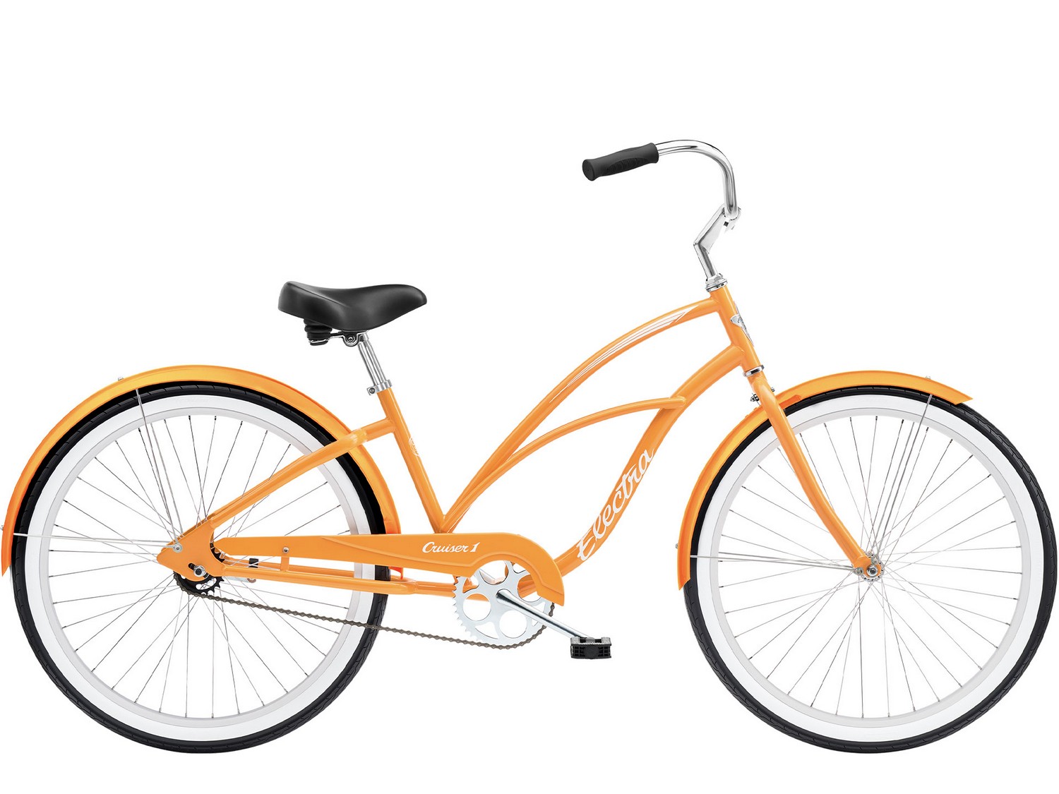 фото Женский велосипед electra cruiser 1 step-thru, год 2023, цвет оранжевый, ростовка 17