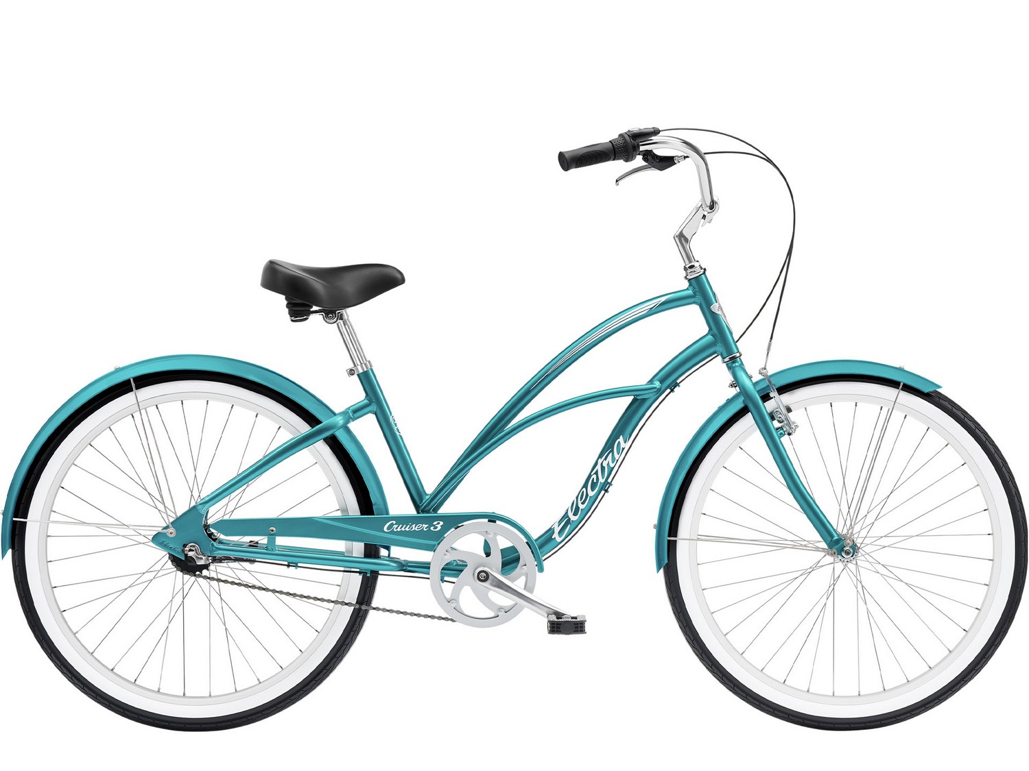 Женский велосипед Electra Cruiser 3i Step-Thru, год 2023, цвет Зеленый, ростовка 17